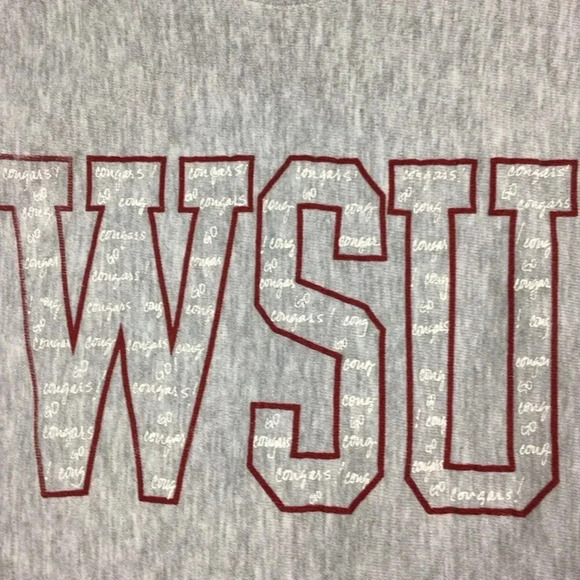Vintage Washington State cougars, reverse, weave style crewneck​ - Picture 2 of 6